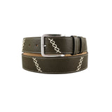 curea unisex piele maro vedere fata