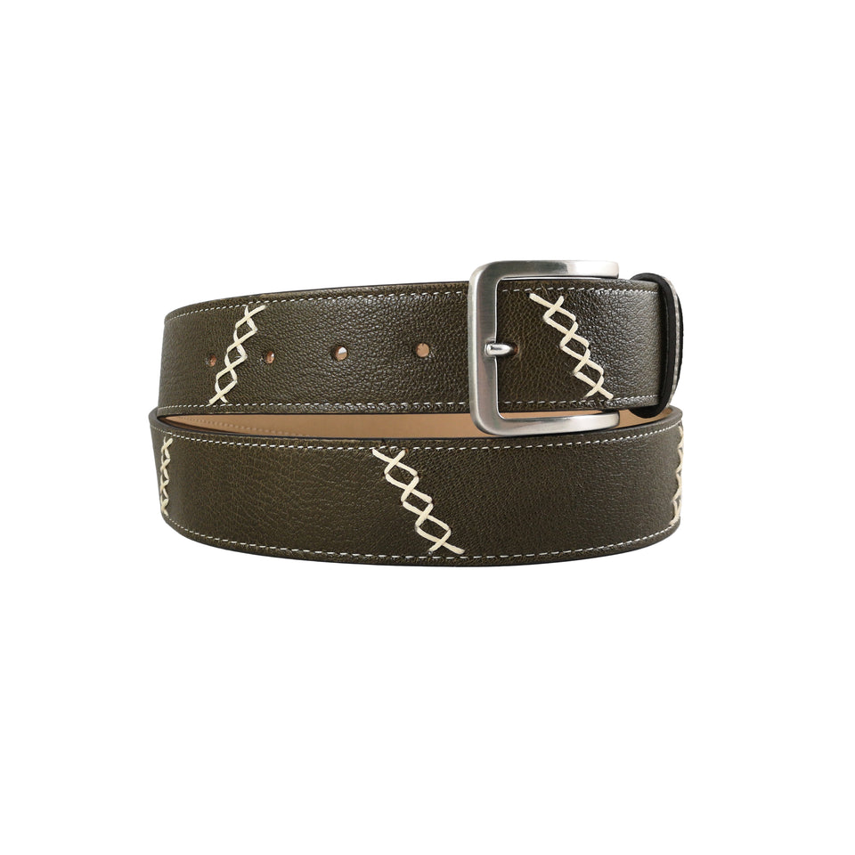 curea unisex piele maro vedere stanga