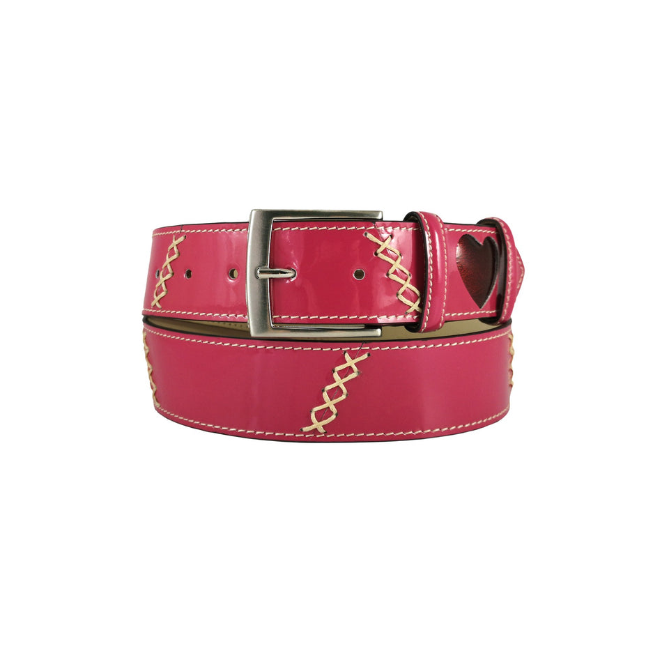 Curea de Dama din Piele Lacuita, 100-115 cm, Fuchsia - Ambrant