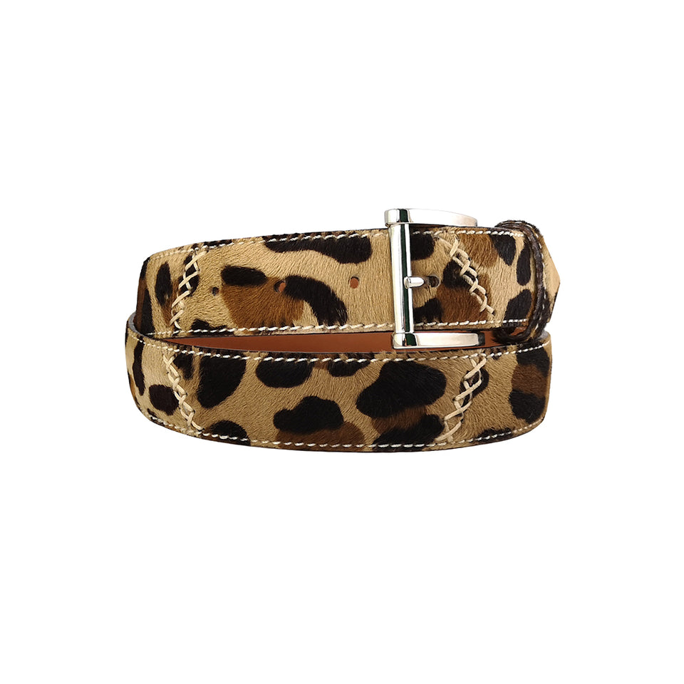 Curea din Piele Cavalinho, 100-115 cm, Model Savana 1, Animal Print