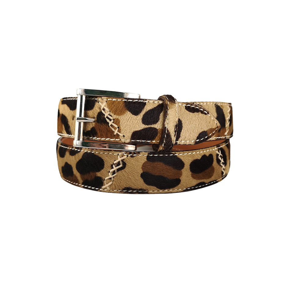 Curea din Piele Cavalinho, 100-115 cm, Model Savana 1, Animal Print