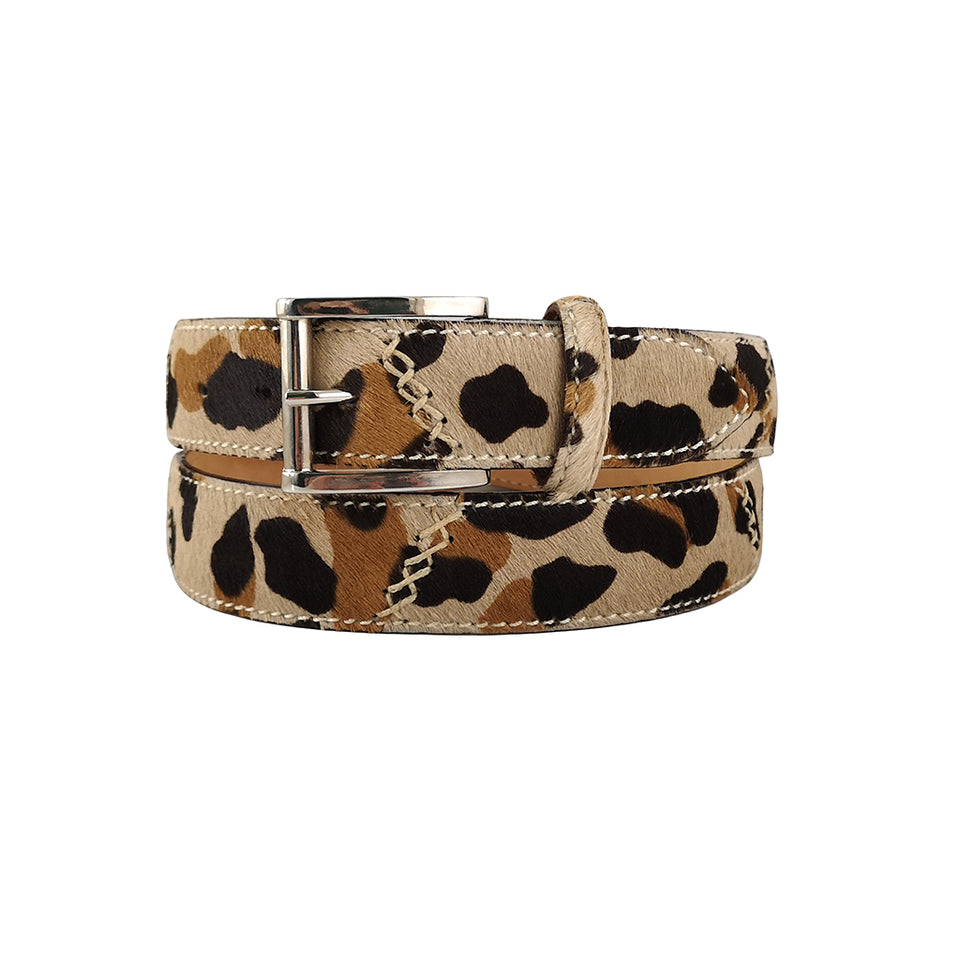 Curea din Piele Cavalinho, 100-115 cm, Model Savana 2, Animal Print