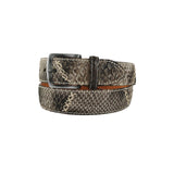 curea unisex gri maro piele de sarpe piton vedere din dreapta