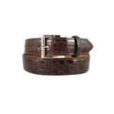 Curea Unisex din Piele de Crocodil, 100-115 cm, Maro - Ambrant