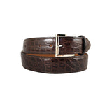 Curea Unisex din Piele de Crocodil, 100-115 cm, Maro - Ambrant