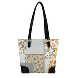 Geanta de Dama din Material Textil si Piele Naturala, Model 1 - Ambrant