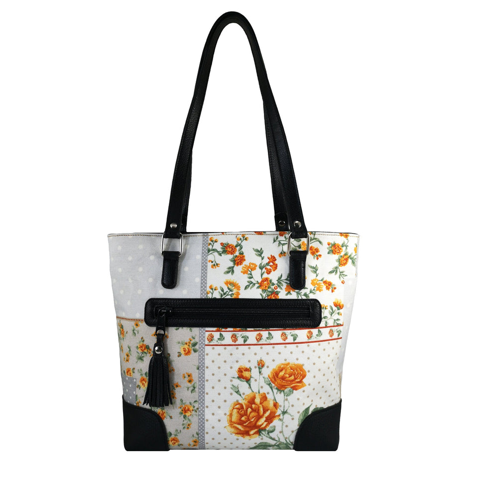 Geanta de Dama din Material Textil si Piele Naturala, Model 3 - Ambrant