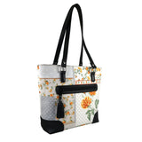 Geanta de Dama din Material Textil si Piele Naturala, Model 6 - Ambrant