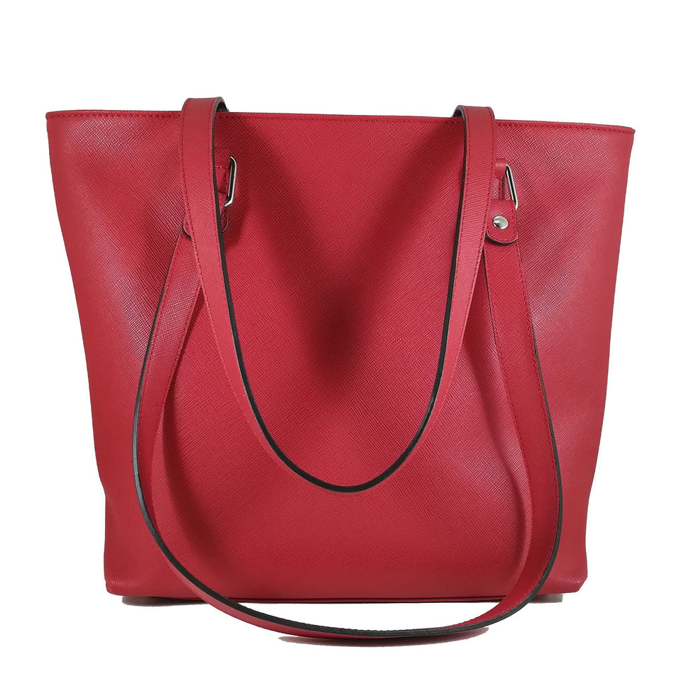 geanta genti dama piele naturala rosie saffiano incapatoare femei fete