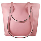 geanta genti dama piele naturala roz saffiano incapatoare femei fete