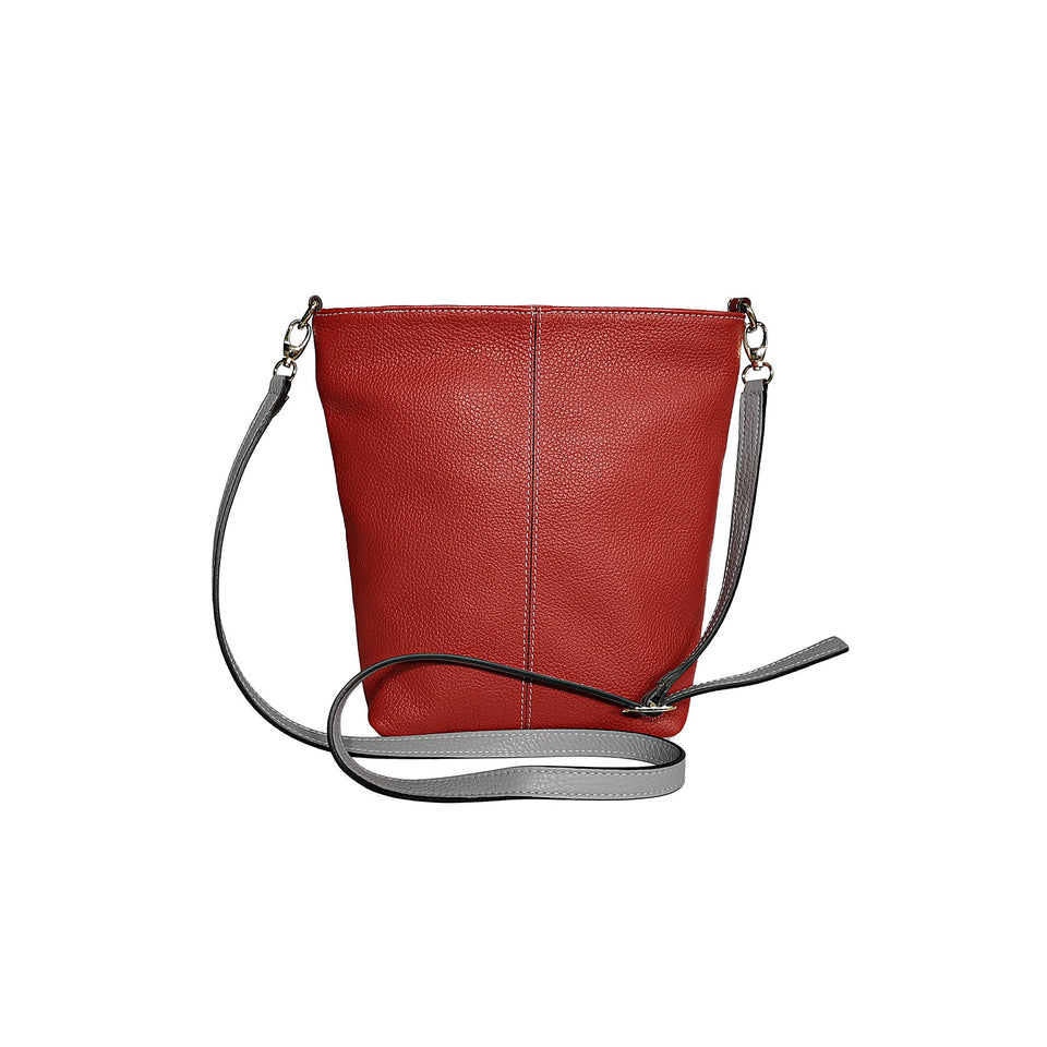 geanta de dama rosie bej gri cu bareta reglabila