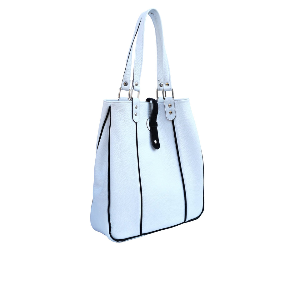 Geanta de Dama din Piele Naturala, Ambrant Spice 4 , Alb - Ambrant