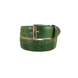 Curea Unisex din Piele de Sarpe, 90-105 cm, Verde - Ambrant