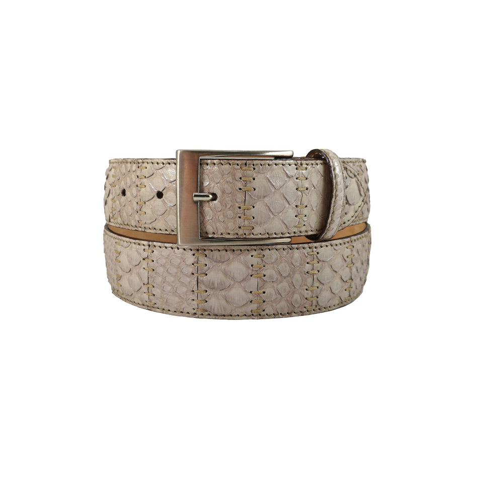 Curea Unisex din Piele de Sarpe, 100-115 cm, Gri - Ambrant