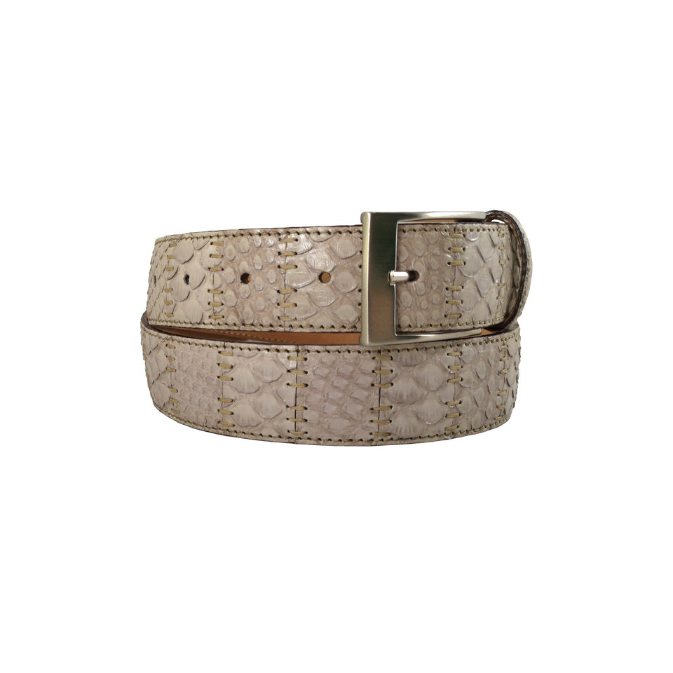 Curea Unisex din Piele de Sarpe, 100-115 cm, Gri - Ambrant