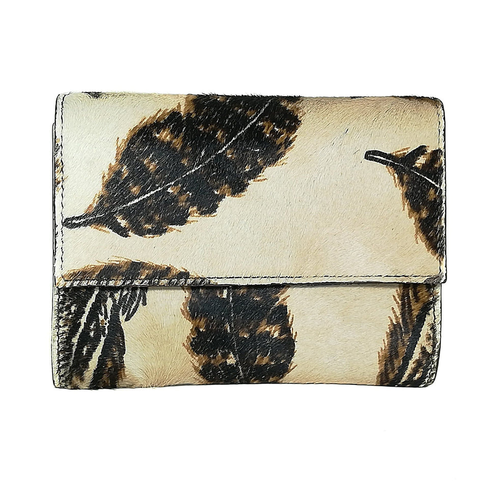 portofel portmoneu dama femei fete dama animal print pene handmade