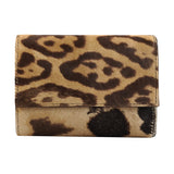 portofel dama piele cavalinho maro animal print vedere frontala