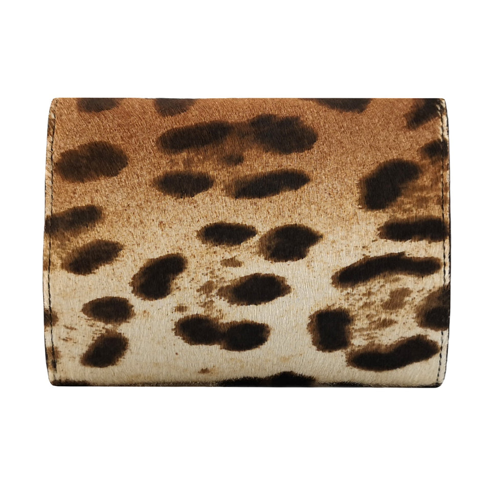 portofel dama piele naturala cavalinho animal print maro vedere din spate