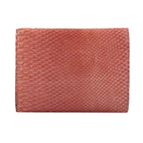 portofel dama piele de sarpe roz vedere din spate