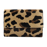 portofel animal print maro de dama piele naturala