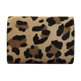 portofel animal print maro de dama piele naturala