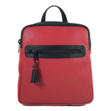 rucsac rucsacuri dama femei fete rosu rosie negru neagra piele naturala buzunare