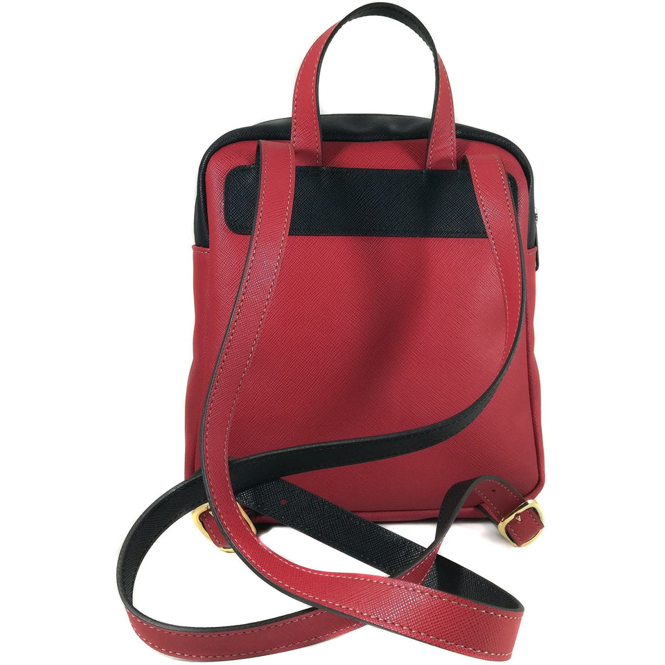 rucsac rucsacuri dama femei fete rosu rosie negru neagra piele naturala buzunare