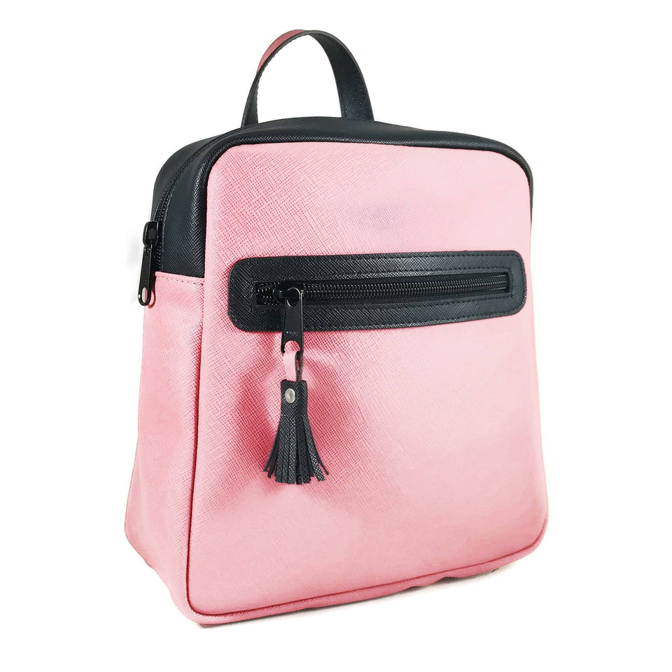 rucsac rucsacuri dama femei fete roz accesorii accesoriu piele naturala buzunare