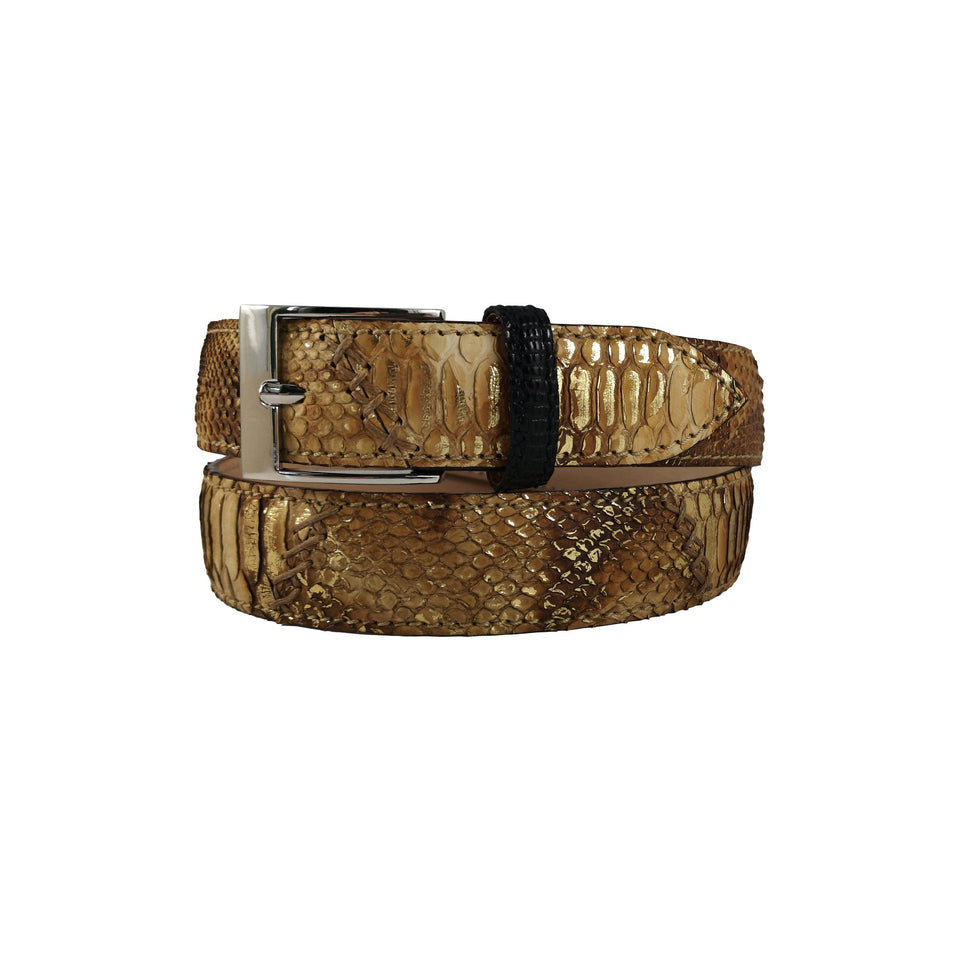 curea piele de sarpe cu solzi mari vedere din dreapta