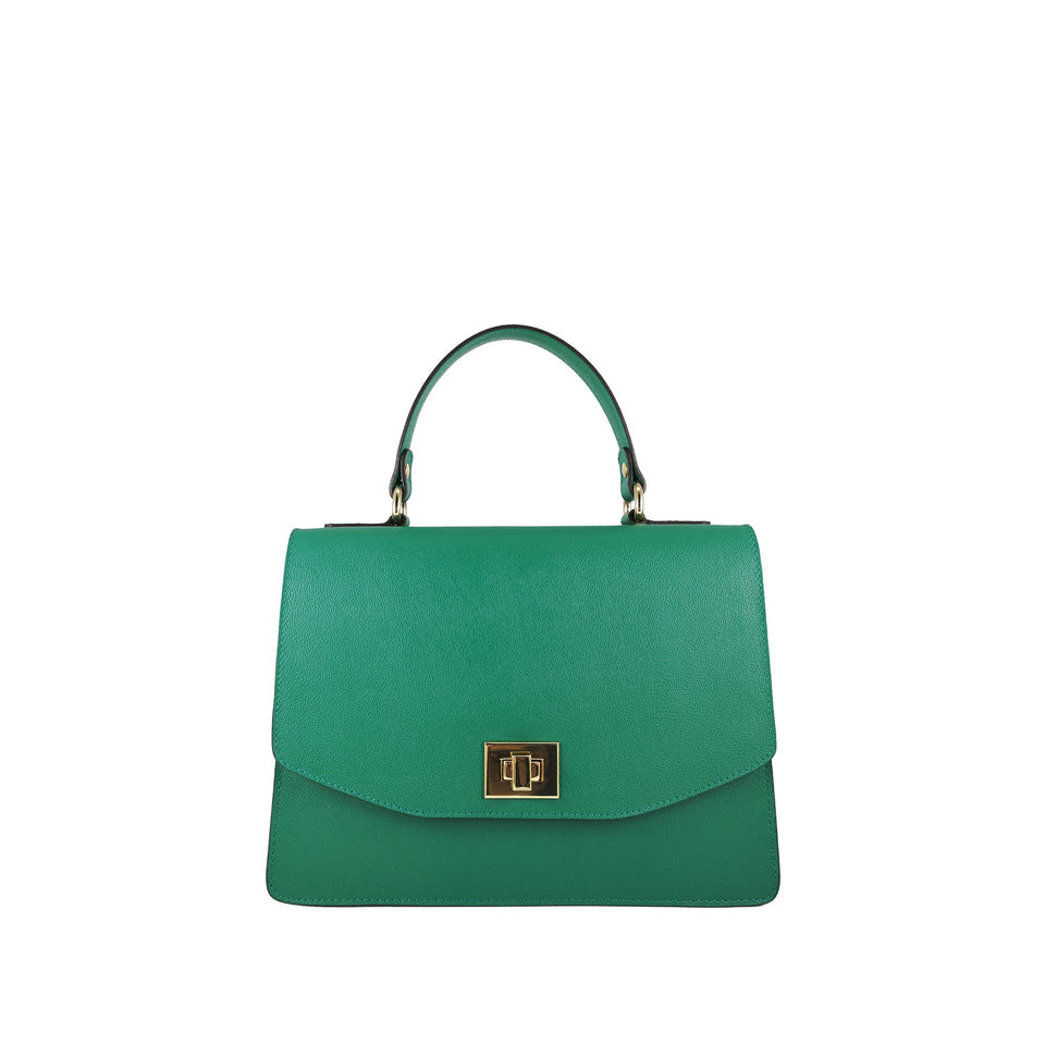 geanta dama verde cu maner fix