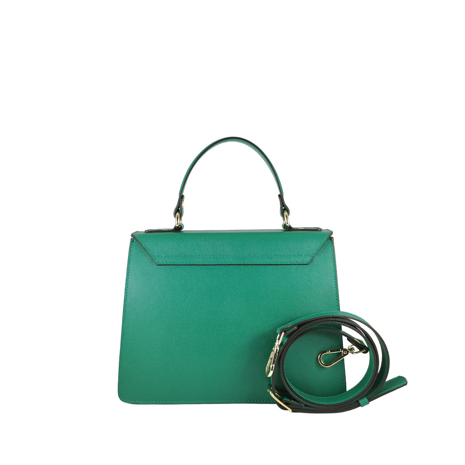 geanta dama verde cu maner fix