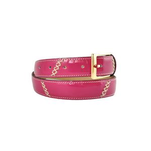 Curea de Dama din Piele Lacuita, Fuchsia - Ambrant